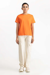 Orange Knit T-Shirt 231-213-004 A